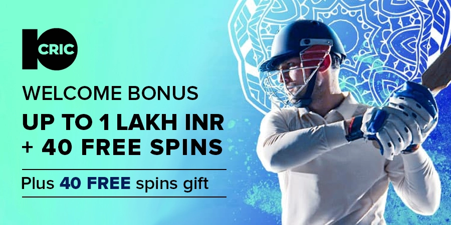 Register at 10Cric and Claim a 100% Welcome Bonus of up to 1 Lakh INR + 40 Free Spins