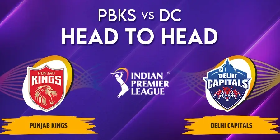 PBKS vs DC Head To Head Record - IPL 2023