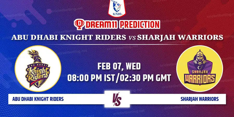 Abu Dhabi Knight Riders vs Sharjah Warriors Dream11 Team Prediction ILT20 2024 Match 25