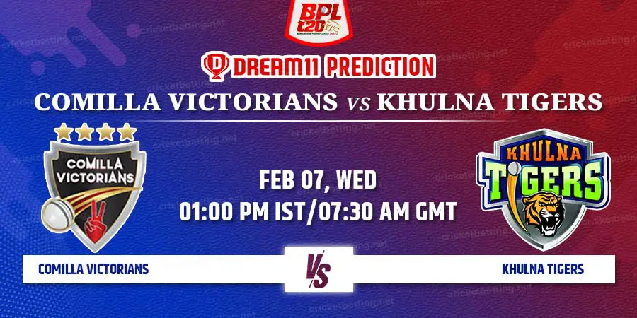 Comilla Victorians vs Khulna Tigers Dream11 Team Prediction BPL 2024 Match 23