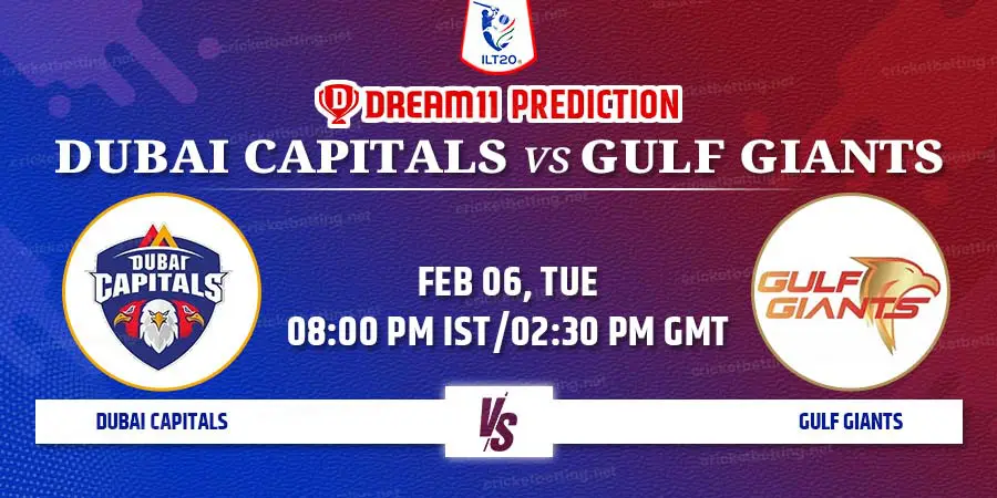 Dubai Capitals vs Gulf Giants Dream11 Team Prediction ILT20 2024 Match 24