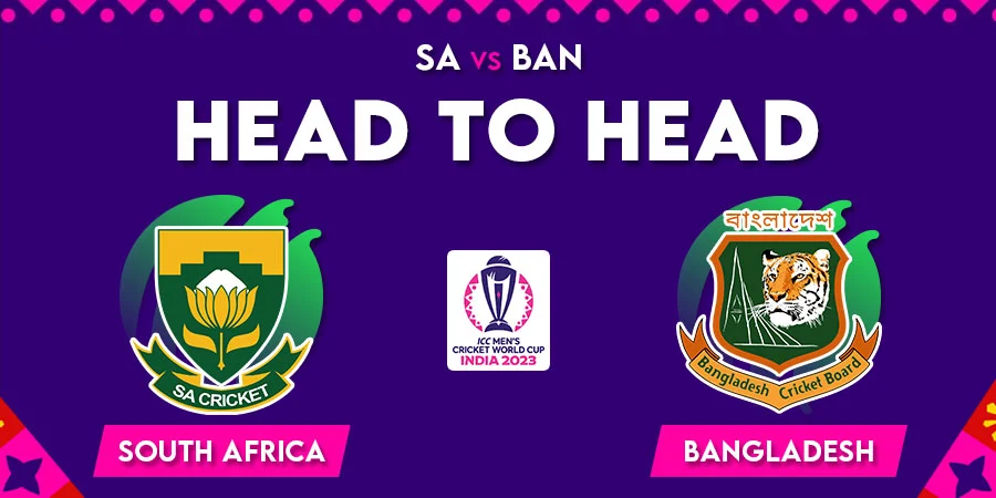 SA vs BAN Head To Head Record - Cricket World Cup 2023