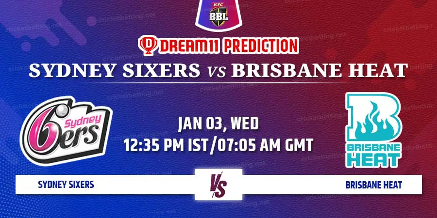 Sydney Sixers vs Brisbane Heat Dream11 Team Prediction BBL 2024 Match 24