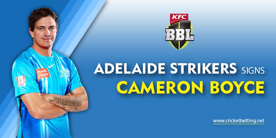 BBL 2022 - Adelaide Strikers Signs two-year contract with Cameron Boyce