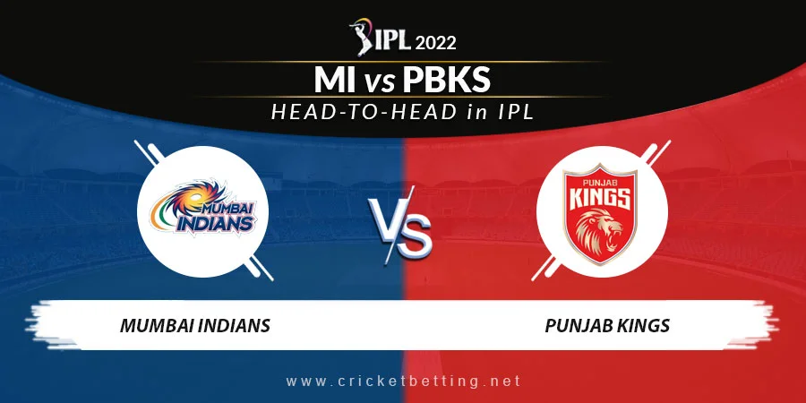 MI vs PBKS Head To Head Record - IPL 2022