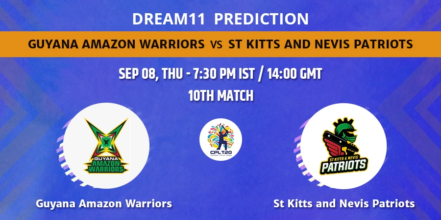 GUY vs SKN Dream11 Team Prediction CPL 2022