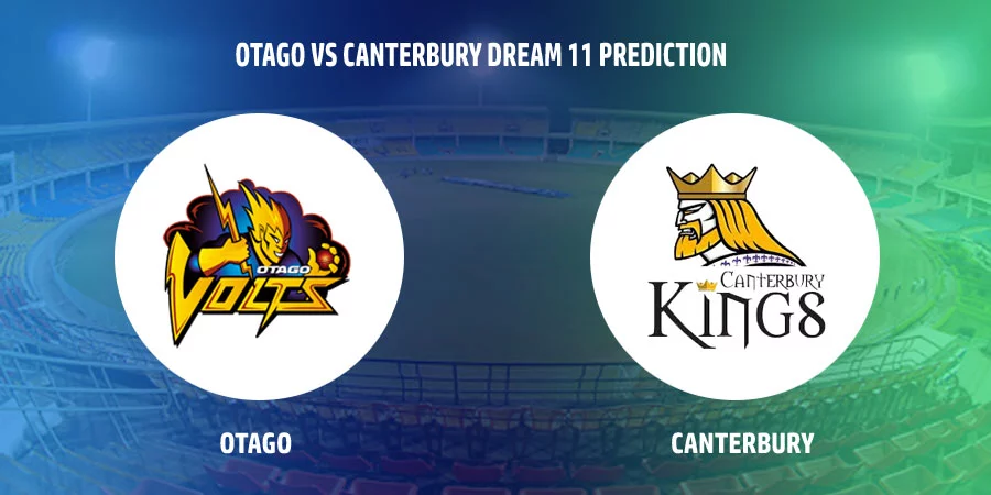 Super Smash T20 2021-22 - Otago Volts (OV) vs Canterbury Kings (CTB) T20 Match Today Dream11 Prediction, Playing 11, Captain, Vice Captain, Head to Head