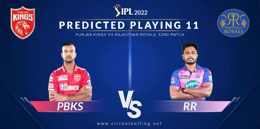 PBKS vs RR Predicted Playing 11 - IPL 2022 Match 52