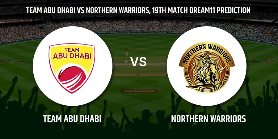 Team Abu Dhabi (TAD) vs Northern Warriors (NW) Match Today Dream11 Prediction, Playing 11, Captain, Vice Captain, Head to Head Abu Dhabi T10 League 2021