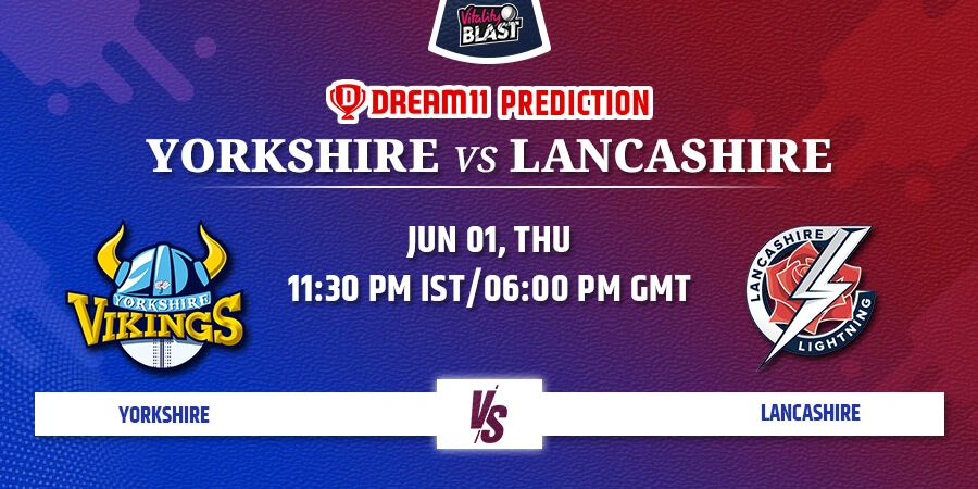 YOR vs LAN Dream11 Team Prediction Vitality T20 Blast 2023